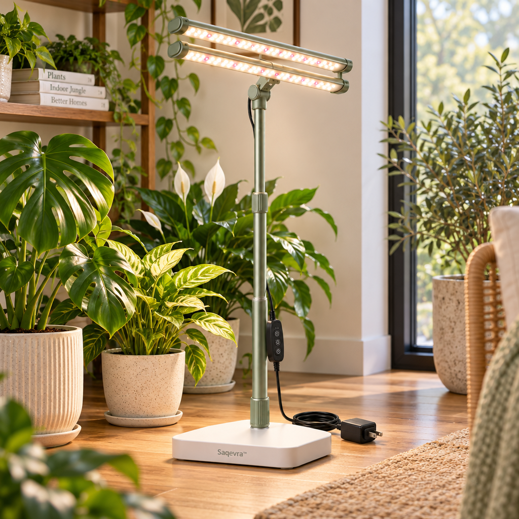 Saqevra™ GrowRise Adjustable Indoor Plant Grow-Light Stand product view