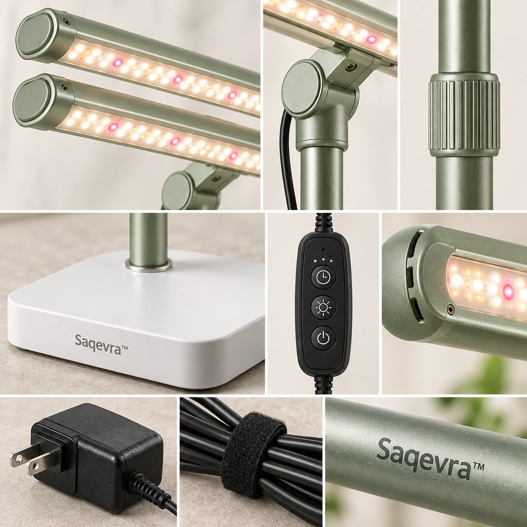 Saqevra™ GrowRise Adjustable Indoor Plant Grow-Light Stand image 4