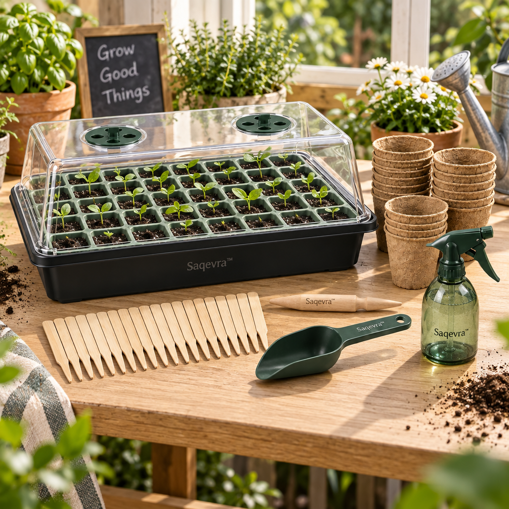 Saqevra™ HomeSprout Home Seed-Starting Starter Kit product view