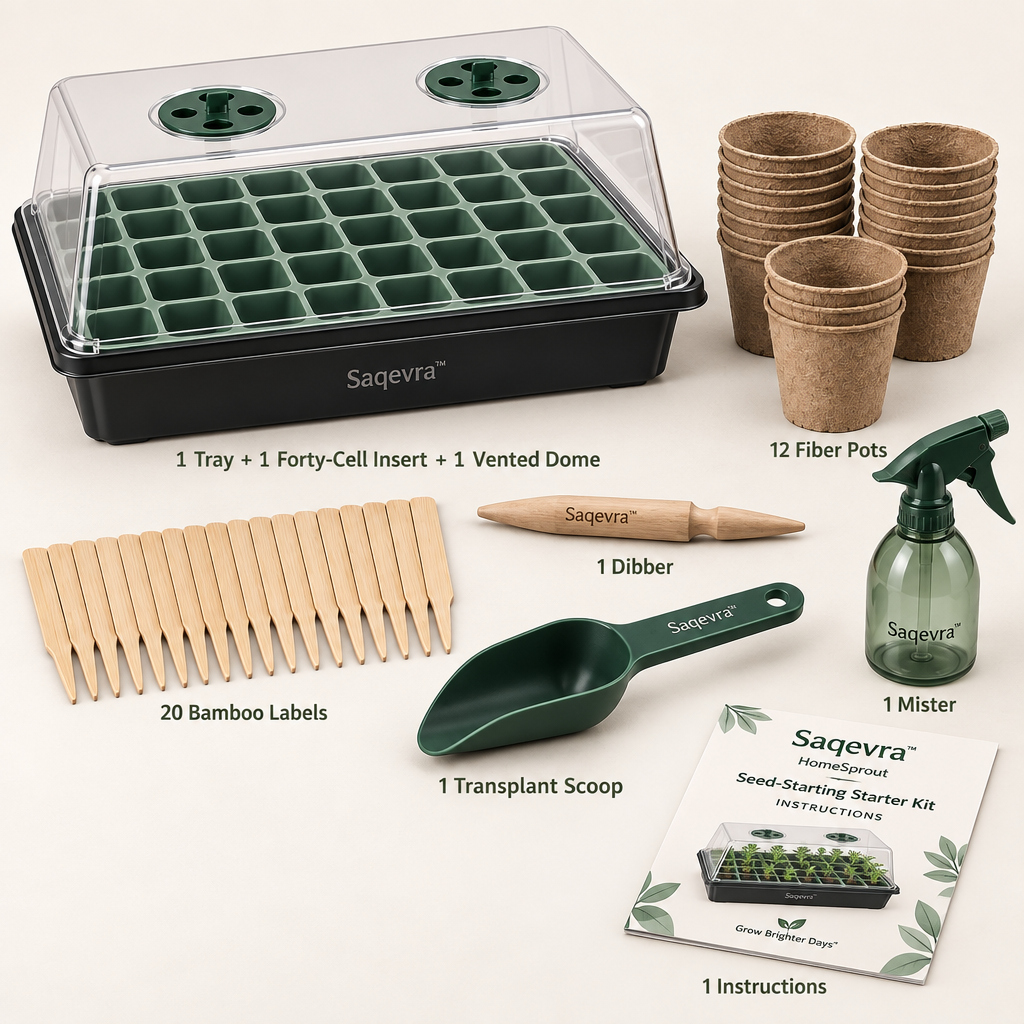 Saqevra™ HomeSprout Home Seed-Starting Starter Kit image 5
