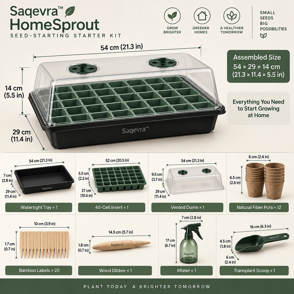 Saqevra™ HomeSprout Home Seed-Starting Starter Kit image 6