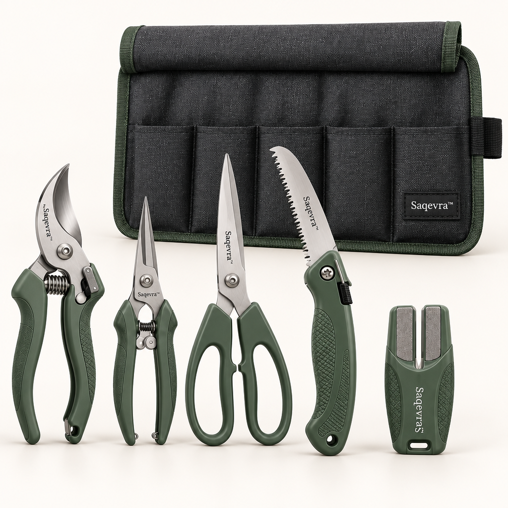 Saqevra™ PruneEdge Professional Stainless-Steel Pruning Tool Set image 2
