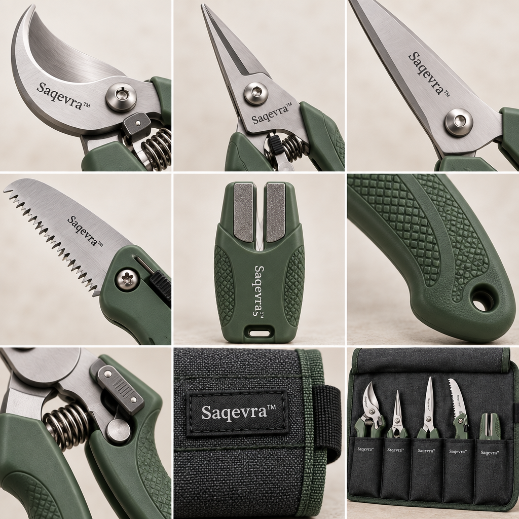 Saqevra™ PruneEdge Professional Stainless-Steel Pruning Tool Set image 4