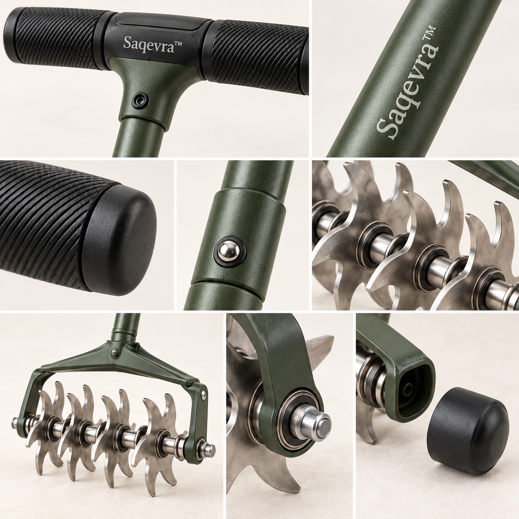 Saqevra™ SoilSpin Long-Handle Rotary Soil Cultivator image 4